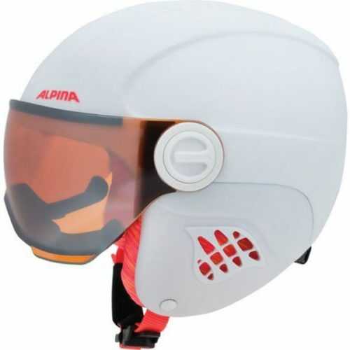Alpina Sports CARAT LE VISOR HM bílá (54 - 58) - Juniorská lyžařská helma Alpina Sports