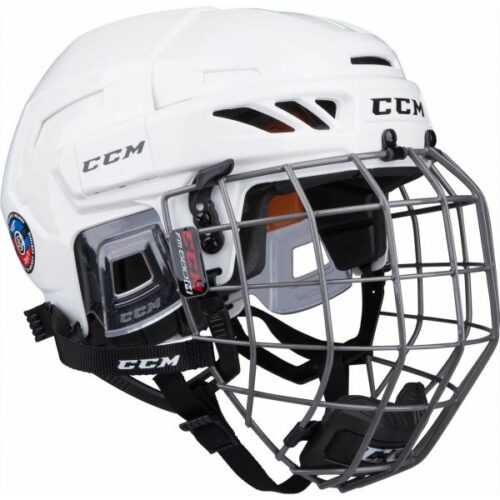 CCM FITLITE 90 COMBO SR bílá (54 - 59) - Hokejová helma CCM