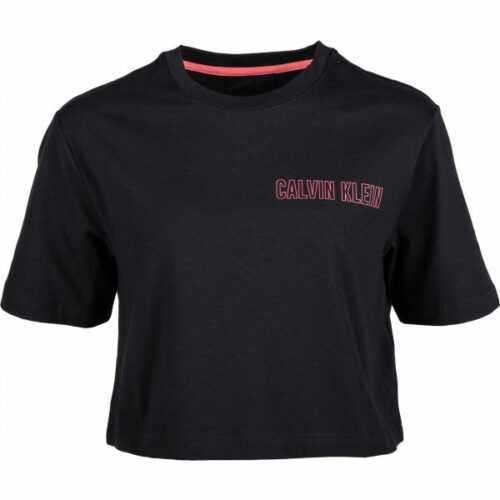 Calvin Klein CROPPED SHORT SLEEVE T-SHIRT černá XS - Dámské tričko Calvin Klein