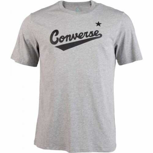 Converse CENTER FRONT LOGO TEE šedá M - Pánské triko Converse