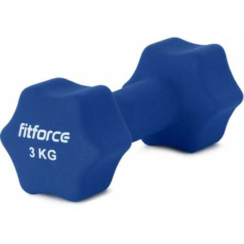 Fitforce JEDNORUČNÍ ČINKA 3KG modrá 3 KG - Jednoruční činka Fitforce