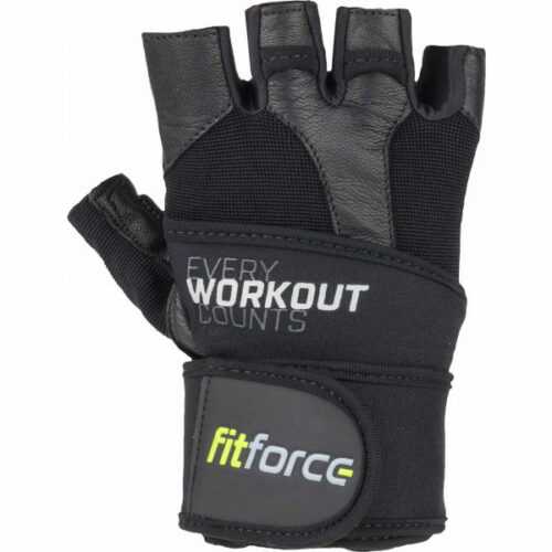 Fitforce LINEAR S - Kožené fitness rukavice Fitforce