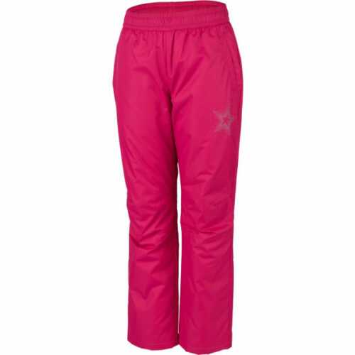 Lewro GIDEON růžová 140-146 - Dětské zateplené kalhoty Lewro