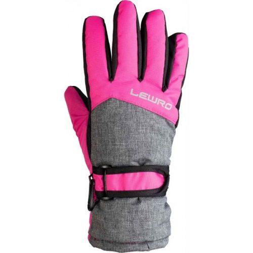 Lewro NALANI růžová 4-7 - Dětské lyžařské rukavice Lewro