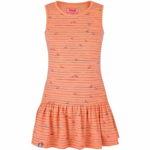 Loap BARISA oranžová 122-128 - Dívčí šaty Loap