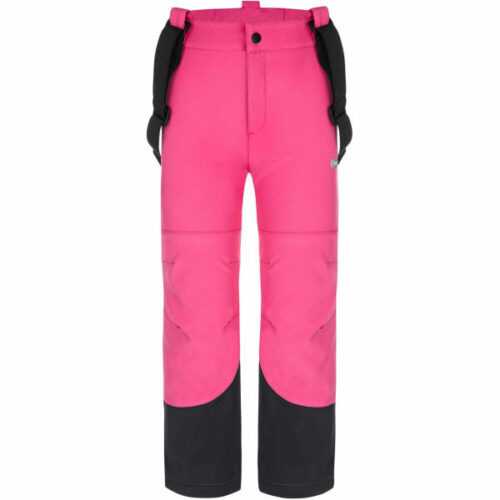 Loap LOCON růžová 134-140 - Dětské softshellové kalhoty Loap