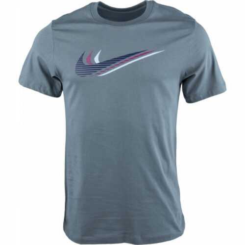 Nike NSW SS TEE SWOOSH M tmavě modrá L - Pánské tričko Nike