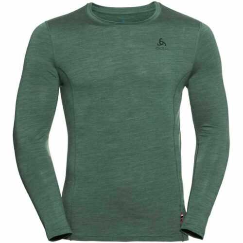 Odlo SUW MEN'S TOP CREW NECK L/S NATURAL+ LIGHT zelená L - Pánské tričko Odlo