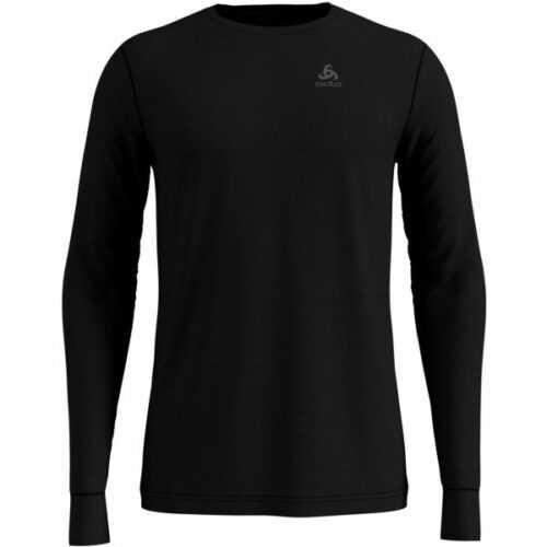 Odlo SUW TOP CREW NECK L/S NATURAL 100% MERINO černá XL - Pánské tričko s dlouhým rukávem Odlo