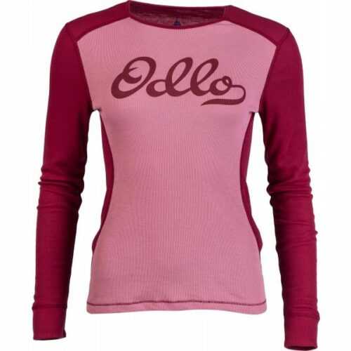 Odlo SUW WOMEN'S TOP L/S CREW NECK ORIGINALS WARM růžová M - Dámské funkční triko Odlo