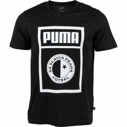 Puma SLAVIA PRAGUE GRAPHIC TEE černá M - Pánské triko Puma