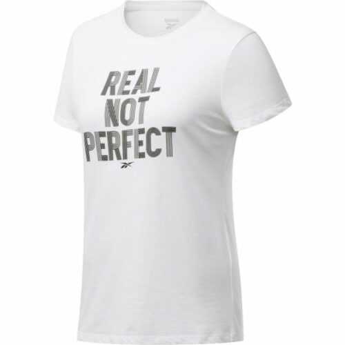 Reebok TE GRAPHIC TEE REAL bílá XL - Dámské tričko Reebok
