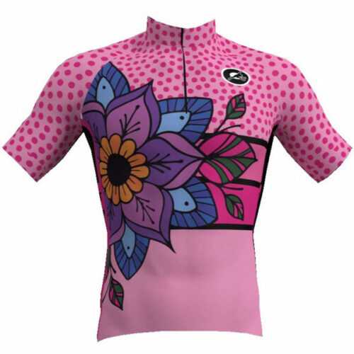 Rosti MANDALA W růžová M - Dámský cyklistický dres Rosti