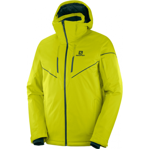 Salomon STORMRACE JKT M žlutá XL - Pánská lyžařská bunda Salomon