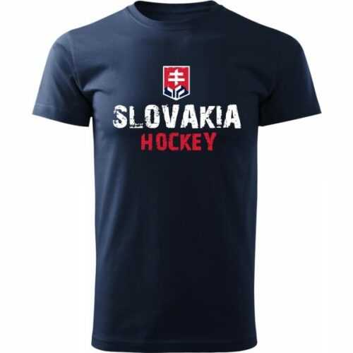 Střída NAPIS SLOVAKIA HOCKEY tmavě modrá XL - Pánské triko Střída