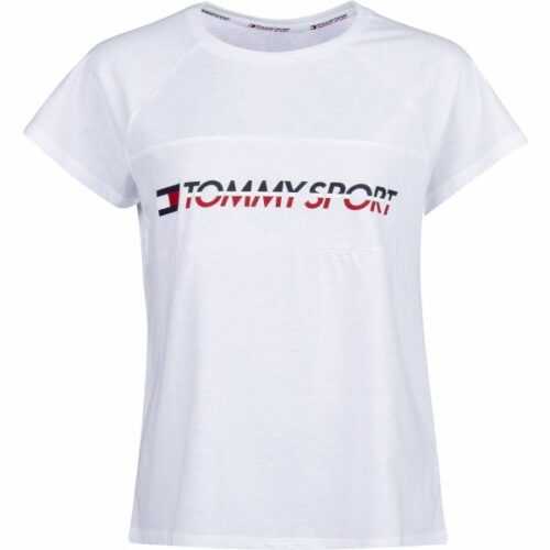 Tommy Hilfiger BLOCKED TEE LOGO bílá XS - Dámské tričko Tommy Hilfiger