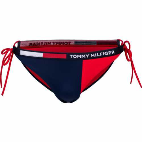 Tommy Hilfiger CHEEKY STRING SIDE TIE BIKINI červená L - Dámský spodní díl plavek Tommy Hilfiger