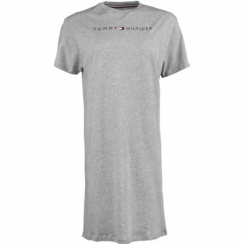 Tommy Hilfiger RN DRESS HALF SLEEVE šedá M - Dámské prodloužené tričko Tommy Hilfiger