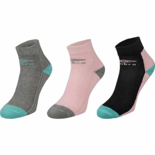 Umbro SPORT SOCKS 3P růžová 35 - 38 - Dětské ponožky Umbro