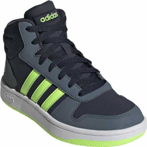 adidas HOOPS MID 2.0 K zelená 29 - Dětské volnočasové tenisky adidas