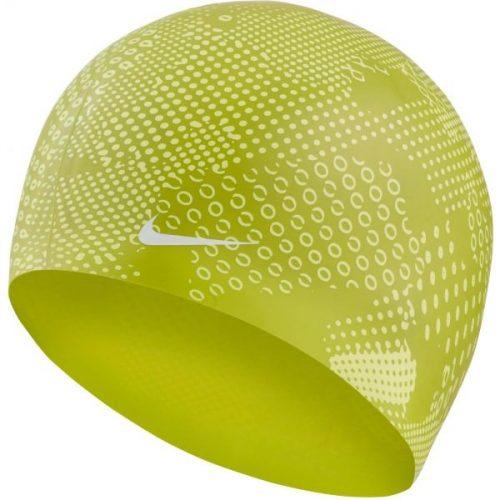 Nike OPTIC CAMO SILICONE CAP zelená NS - Plavecká čepice Nike