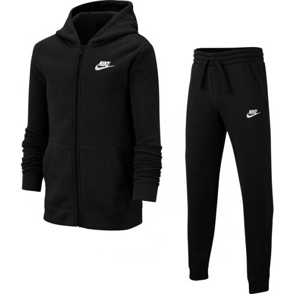 Nike NSW TRK SUIT CORE BF B černá XL - Chlapecká tepláková souprava Nike