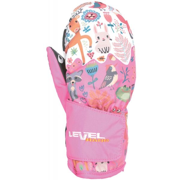 Level ANIMAL růžová 3 - Voděodolné celozateplené rukavice Level