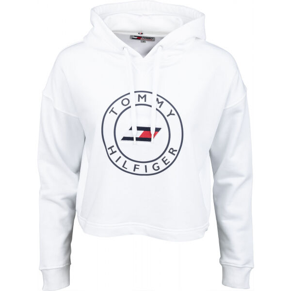 Tommy Hilfiger RELAXED ROUND GRAPHIC HOODIE LS L - Dámská mikina Tommy Hilfiger