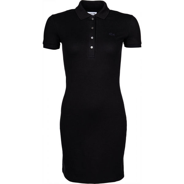 Lacoste CLASSIC POLO DRESS černá M - Dámské šaty Lacoste