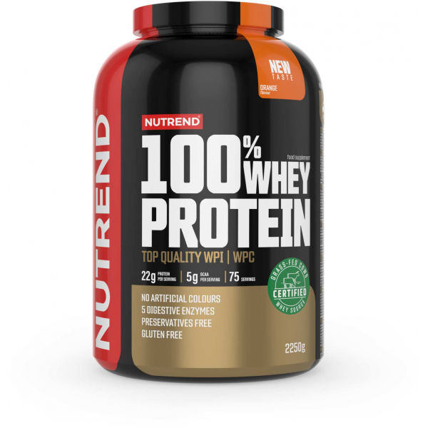 Nutrend 100% WHEY PROTEIN 2250 g POMERANČ - Protein Nutrend