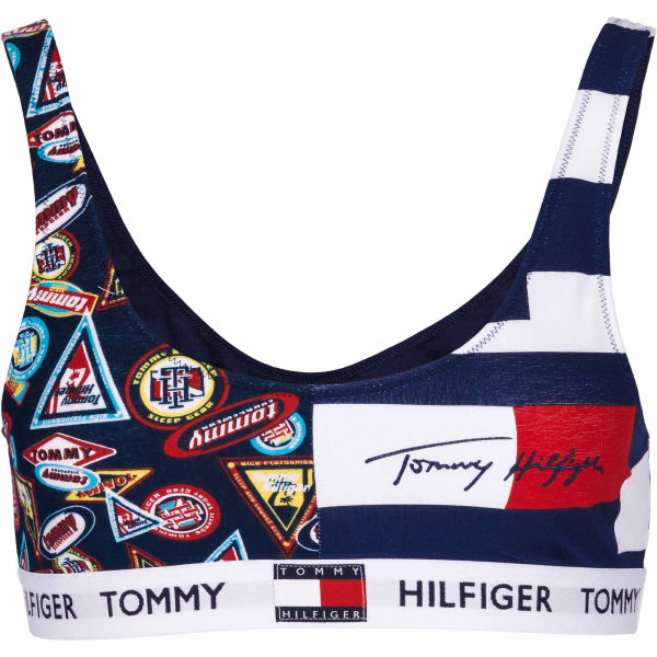 Tommy Hilfiger BRALETTE PRINT tmavě modrá XS - Dámská podprsenka Tommy Hilfiger
