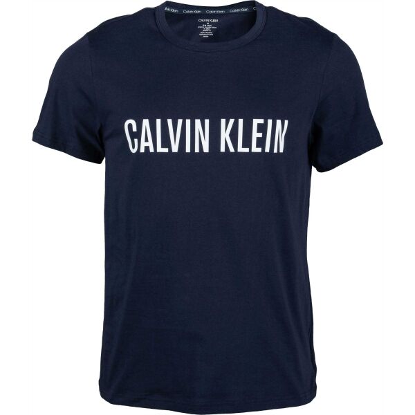 Calvin Klein S/S CREW NECK Tmavě modrá M - Pánské tričko Calvin Klein