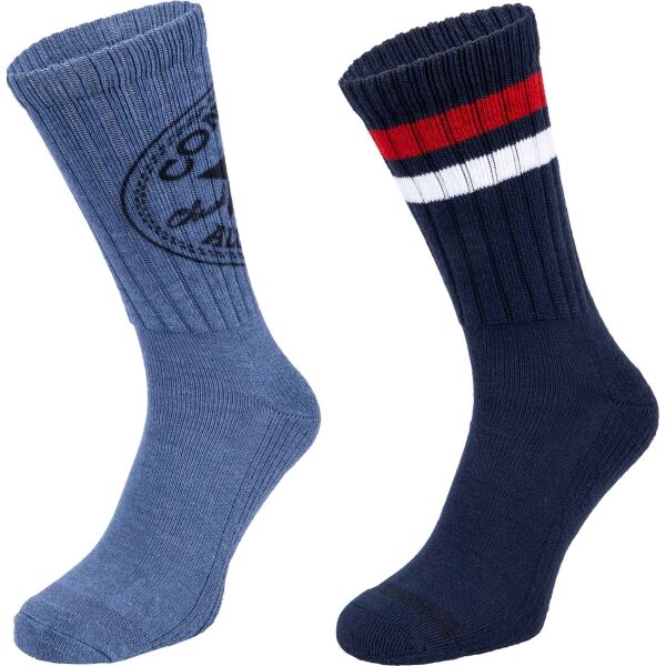 Converse MENS FASHION CREW 2PP Tmavě modrá 39 - 42 - Pánské ponožky Converse