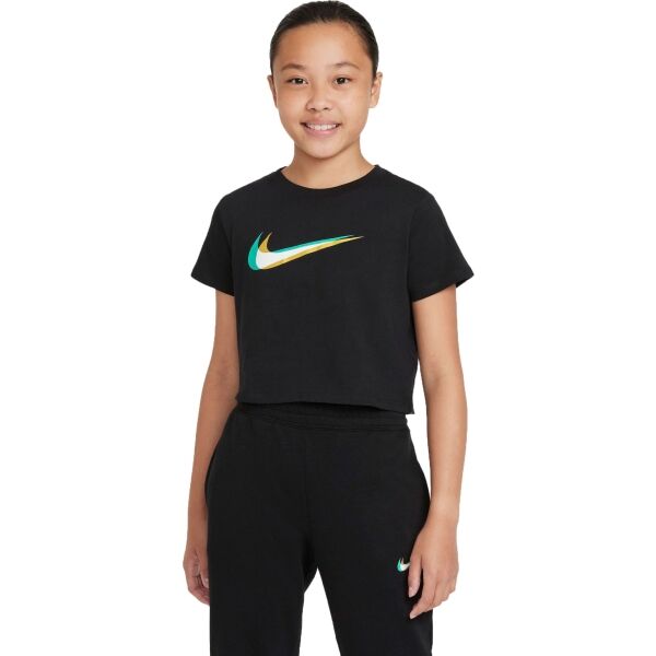 Nike NSW SS CROP TEE G Černá L - Dívčí tričko Nike