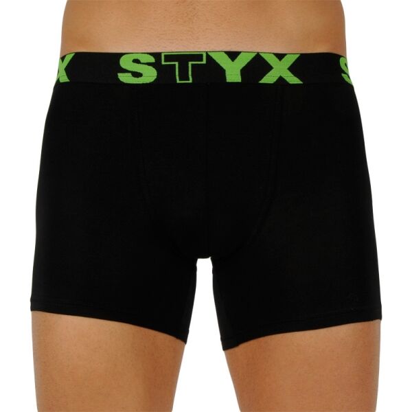 Styx MEN'S BOXERS LONG SPORTS RUBBER Černá L - Pánské boxerky Styx