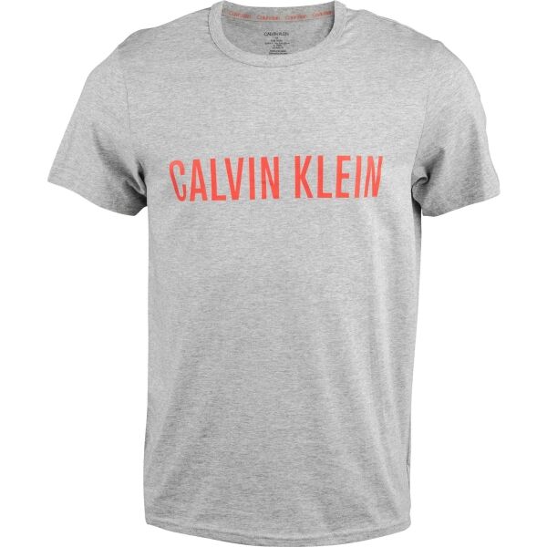 Calvin Klein S/S CREW NECK Šedá XL - Pánské tričko Calvin Klein