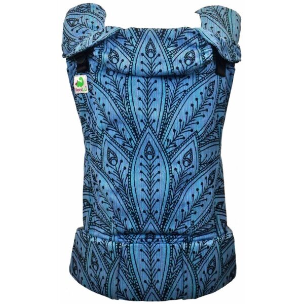 MONILU UNI Peacock Ocean Modrá - Rostoucí šátkové nosítko pro děti MONILU