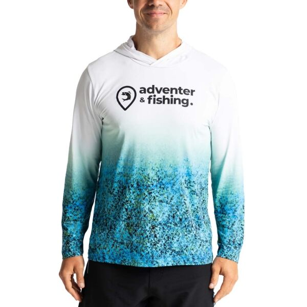 ADVENTER & FISHING UV HOODED BLUEFIN TREVALLY Pánské funkční hooded UV tričko